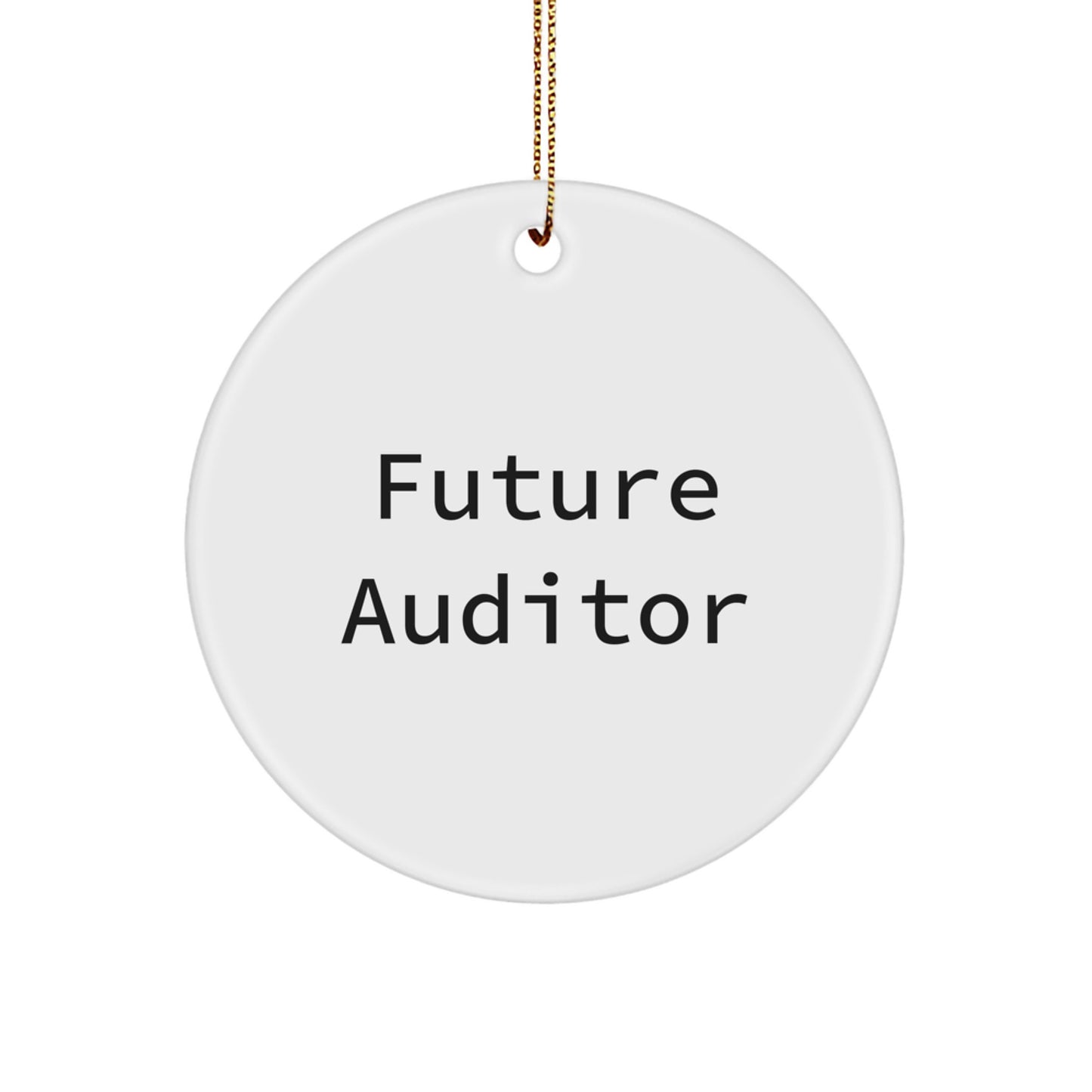 Funny Gift for Future Auditor, Auditor Christmas Unique Gifts from Friends, Circle Ornament Quote 'I'm an Auditor in Training, I'm a Master of Numbers', Unique Auditor Gifts for Men or Women - Image 1