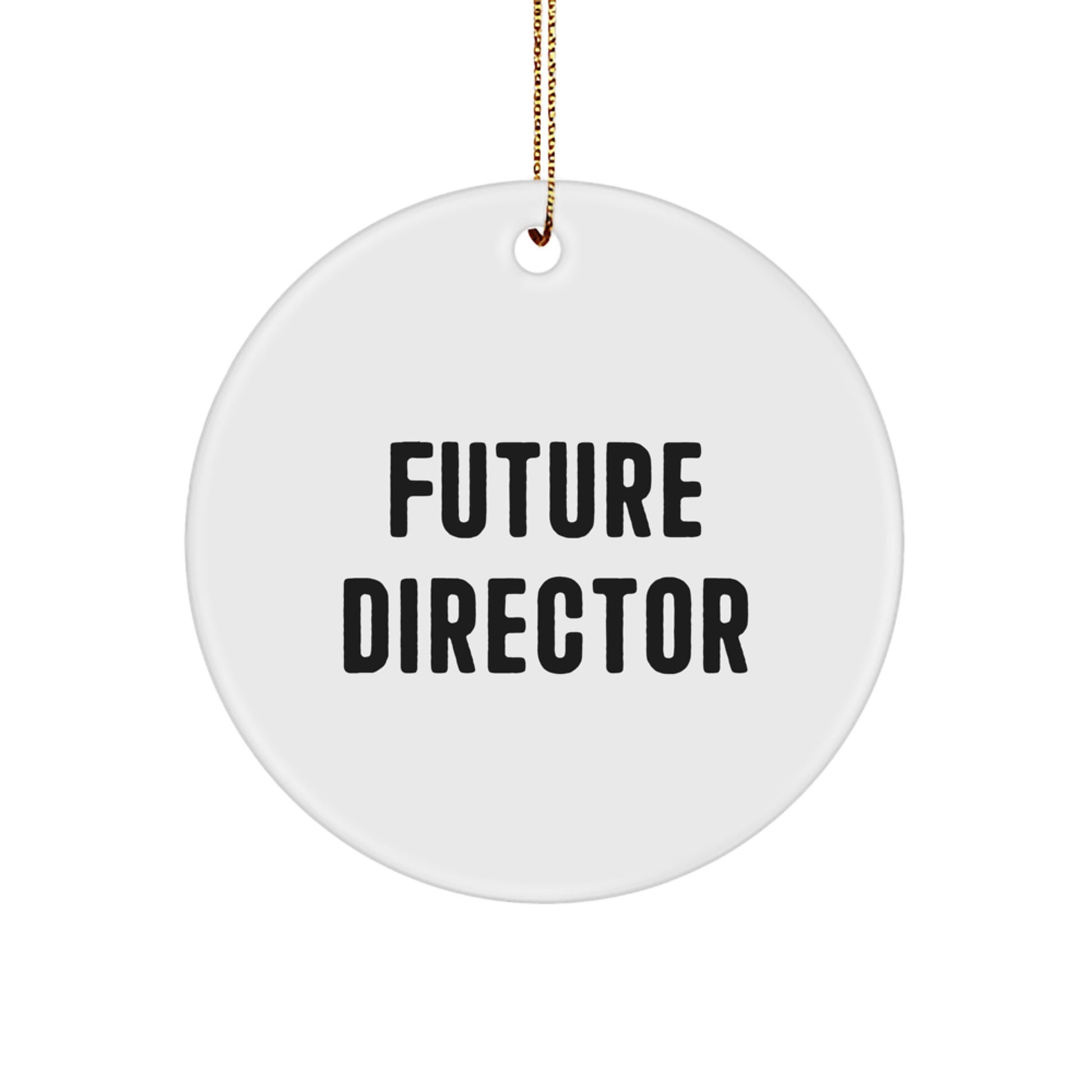 Funny Quotes Gifts from Friends for Future Director Circle Ornament, Christmas Unique Decorations - Image 1