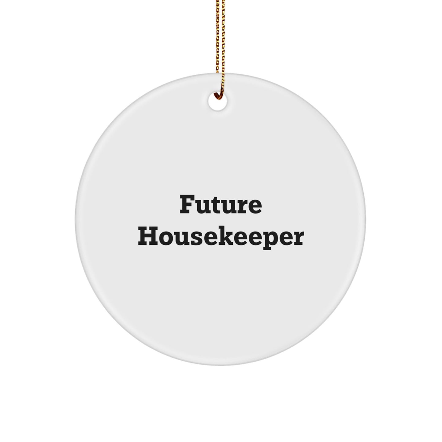 Funny Housekeeper Gifts from Family for Future Housekeepers, Circle Ornament, Christmas Unique Gifts - Image 1