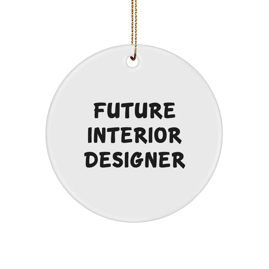 Funny Interior Designer Quotes Circle Ornament Gifts from Friends for Future Interior Designer Men Women - Image 1
