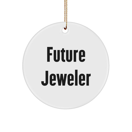 Funny Jeweler Gifts from Mom Christmas Unique Circle Ornaments for Future Jeweler - Image 1