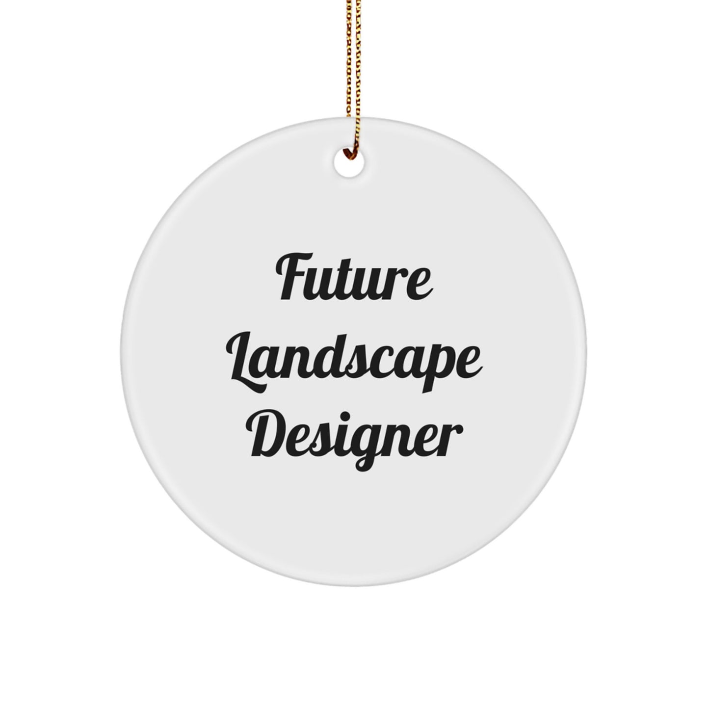 Whimsical Future Landscape Designer Christmas Ornament Novelty Gift - Image 1