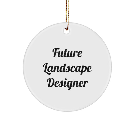 Whimsical Future Landscape Designer Christmas Ornament Novelty Gift - Image 1