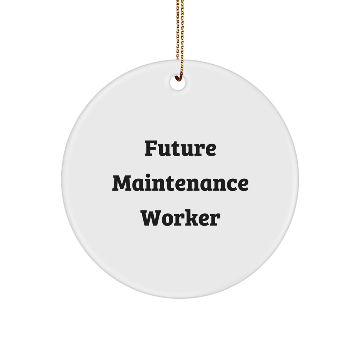 Funny Maintenance Worker Gifts for Men Christmas Circle Ornament from Friends - Image 1