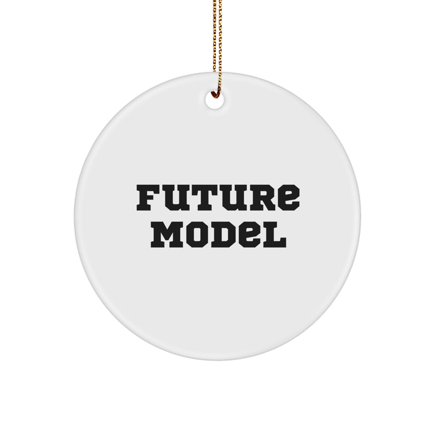 Funny Model Gifts from Friends for Christmas Unique Model Circle Ornament - Image 1