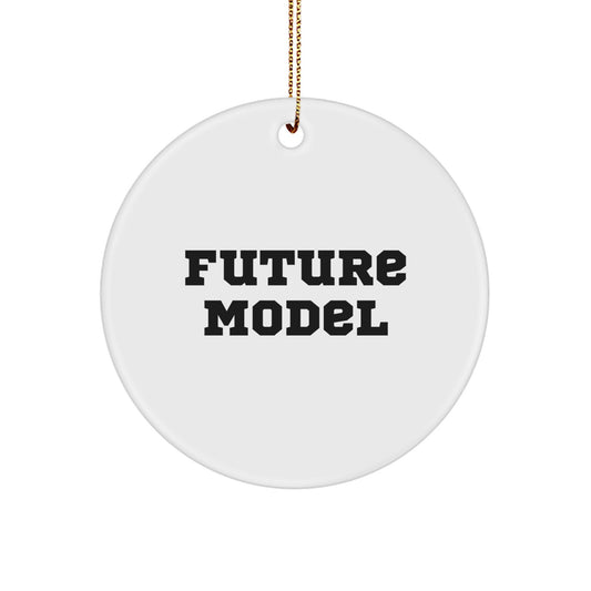 Funny Model Gifts from Friends for Christmas Unique Model Circle Ornament - Image 1