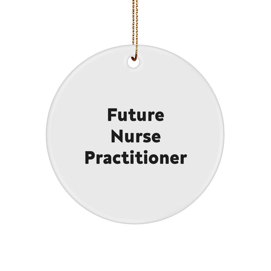 Funny Future Nurse Practitioner Circle Ornament Gifts from Friends for Christmas Unique Gifts - Image 1