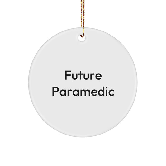 Funny Rescue Worker Gifts for Future Rescue Workers, Men Rescue Worker Christmas Unique Gifts, Circle Ornament with 'Future Rescue Worker' Quote, Gifts from Family to Rescue Worker Friends - Image 1