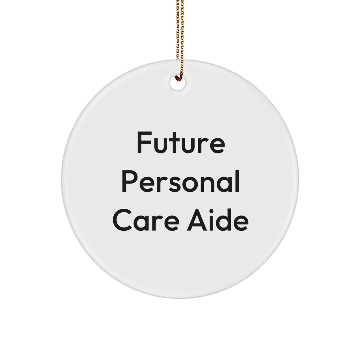 Funny Personal Care Aide Gifts from Men for Friends, Circle Ornament for Future Personal Care Aide, Christmas Unique Gifts - Image 1