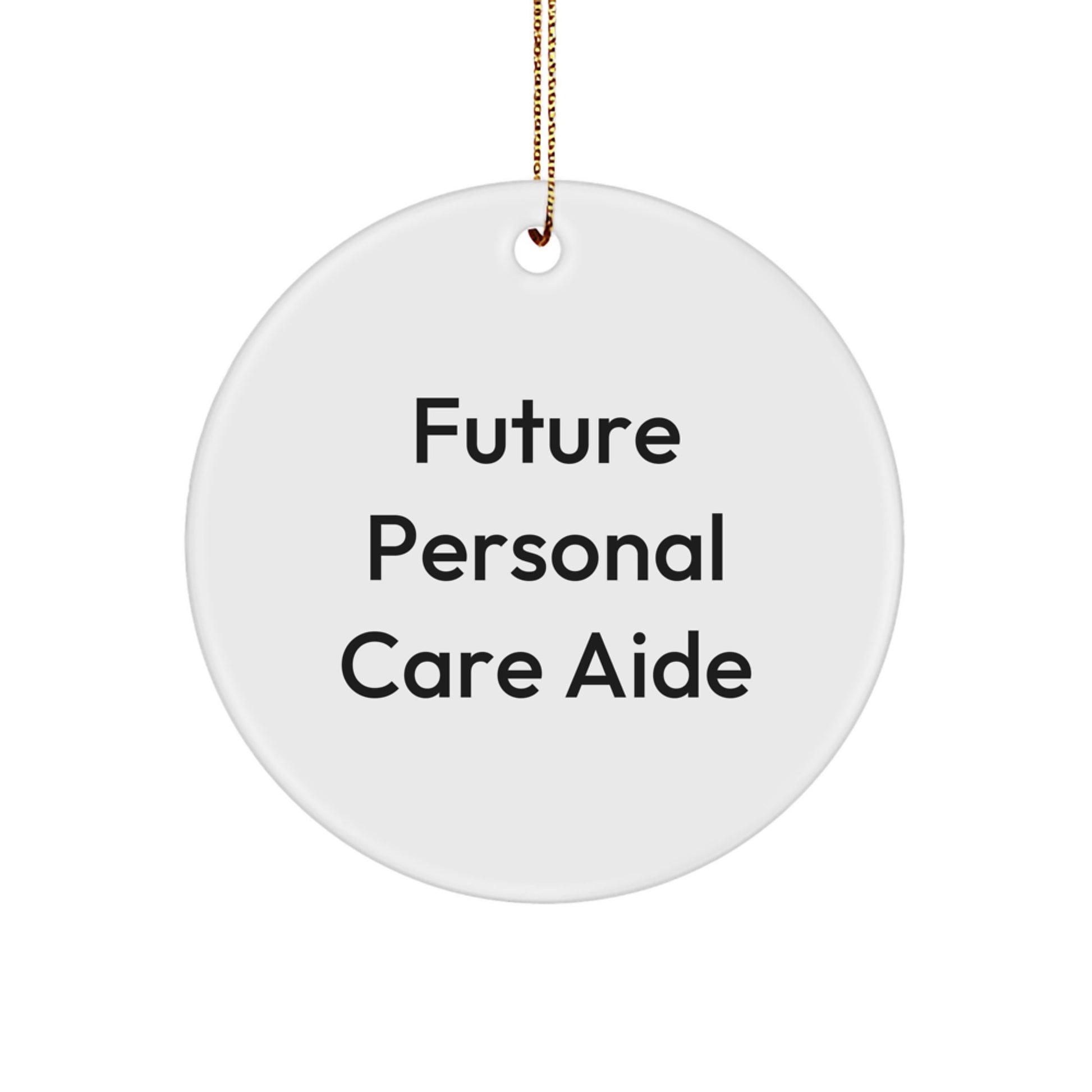 Funny Personal Care Aide Gifts from Men for Friends, Circle Ornament for Future Personal Care Aide, Christmas Unique Gifts - Image 1
