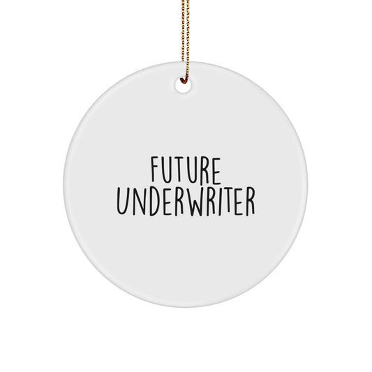 Cheerful Future Underwriter Christmas Ornament for Friends Gift - Image 1