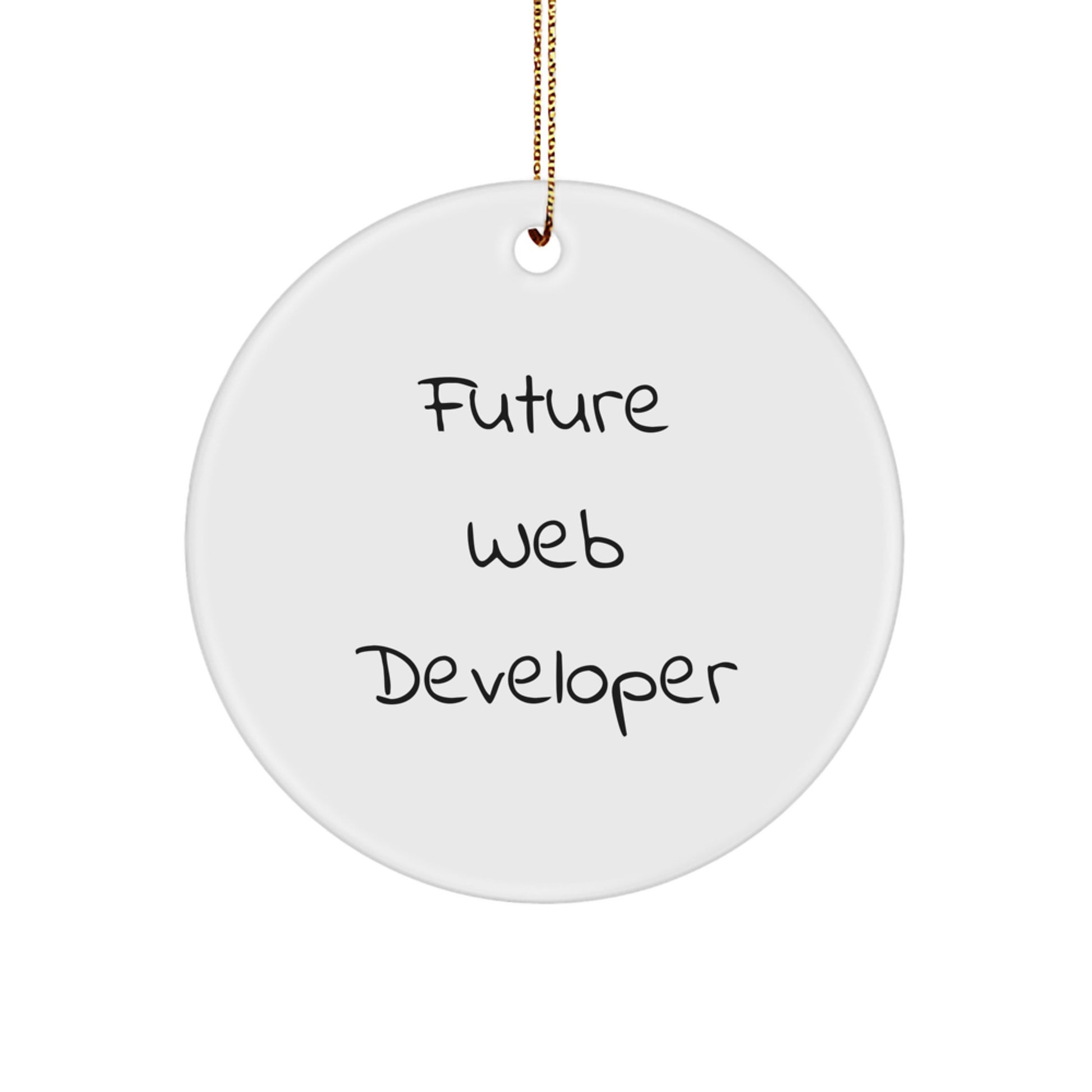 Funny Web Developer Christmas Circle Ornament Gifts from Friends for Future Web Developer - Image 1