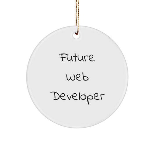 Funny Web Developer Christmas Circle Ornament Gifts from Friends for Future Web Developer - Image 1