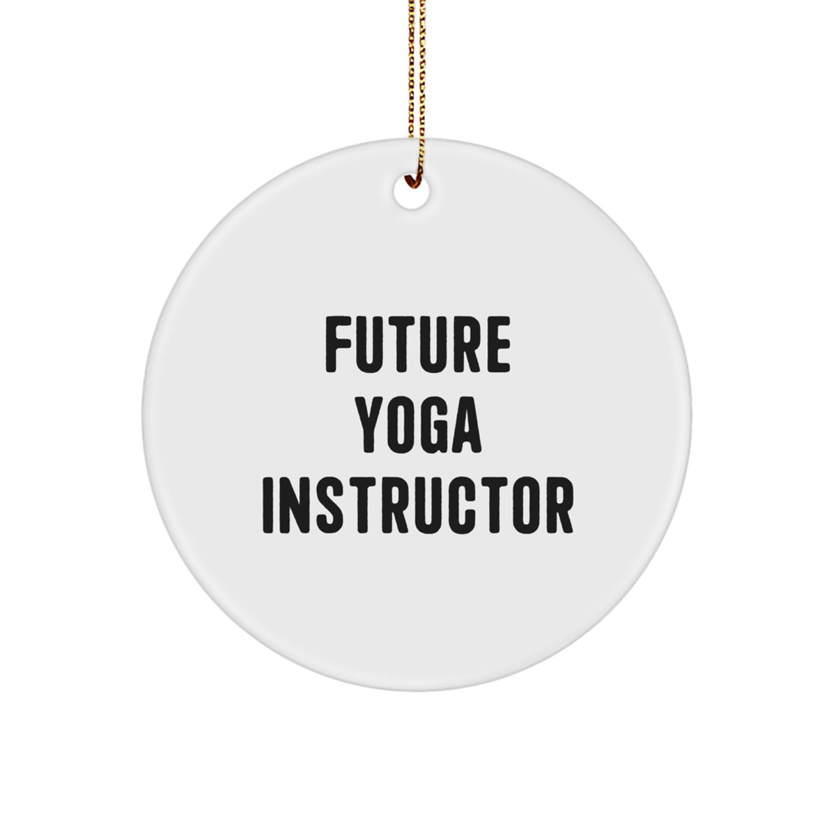 Future Yoga Instructor Keepsake Christmas Ornament for Him Gift - Image 1