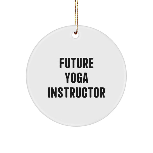 Future Yoga Instructor Keepsake Christmas Ornament for Him Gift - Image 1