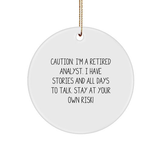 Skeptical Analyst Christmas Ornament for Friends Novelty Gift - Image 1