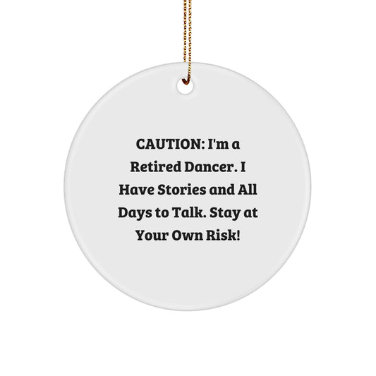 Funny Dancer Gifts from Friends for Men Women Christmas Unique Circle Ornament - Image 1