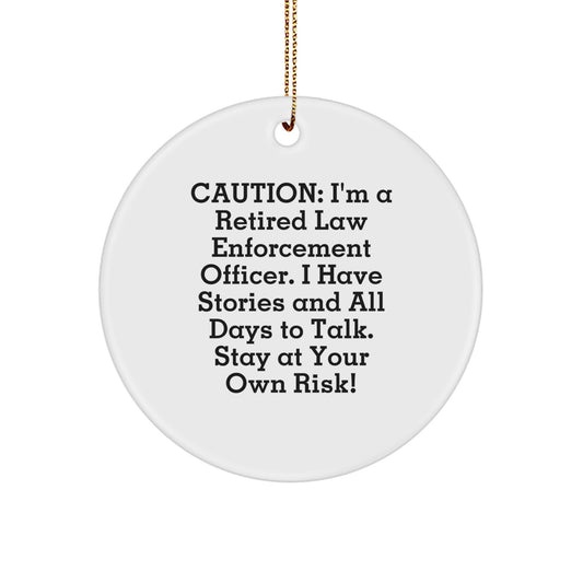 Law Enforcement Officer Circle Ornament Companion for a Best Friend Gift - Image 1
