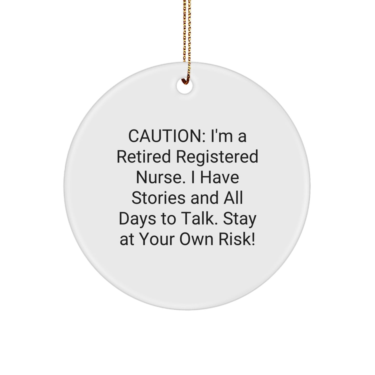 Funny Registered Nurse Gifts from Men to Friends at Christmas Unique Ornaments - Image 1