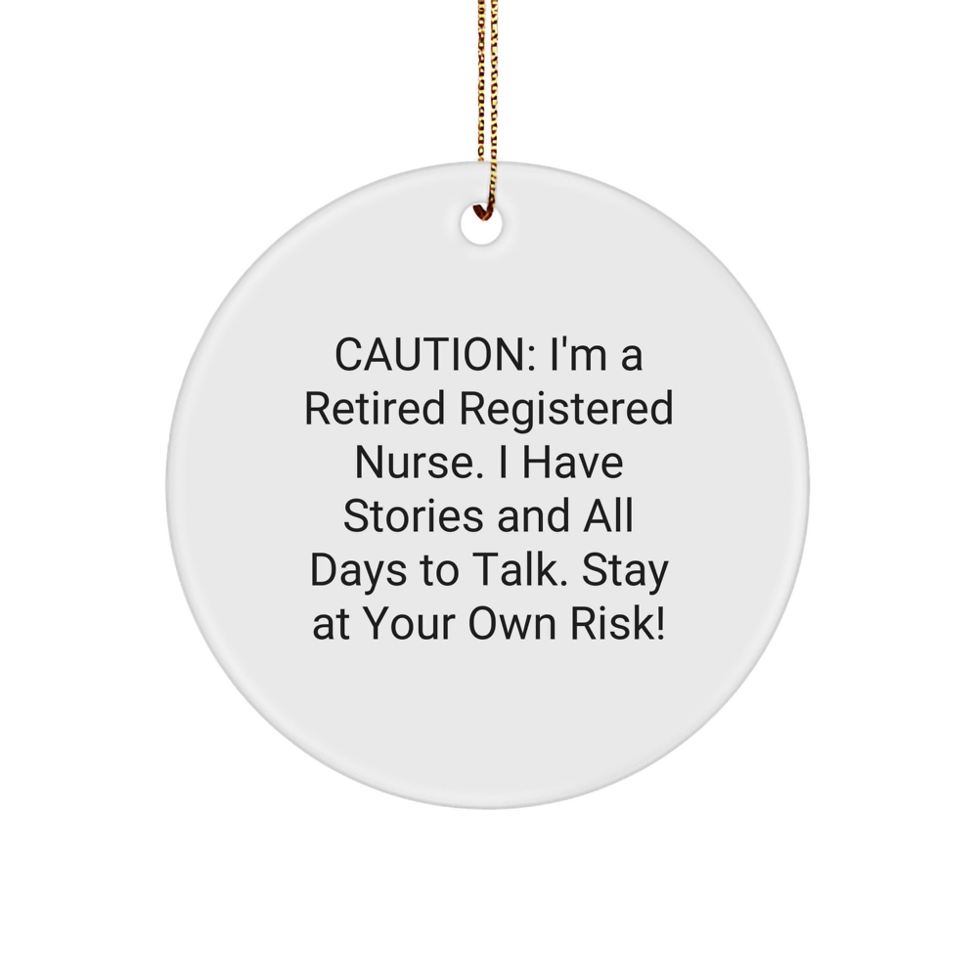 Funny Registered Nurse Gifts from Men to Friends at Christmas Unique Ornaments - Image 1