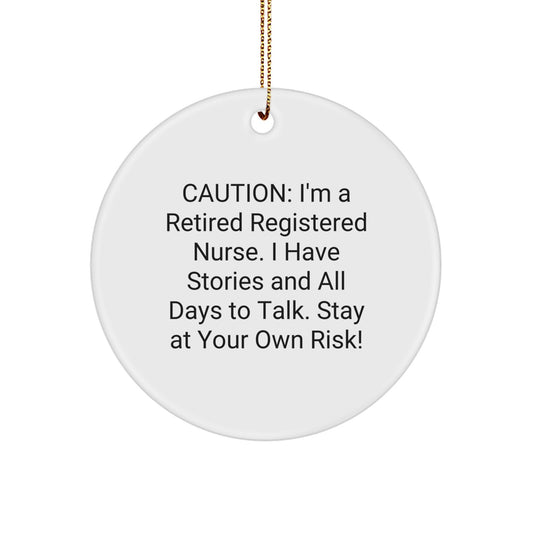 Funny Registered Nurse Gifts from Men to Friends at Christmas Unique Ornaments - Image 1