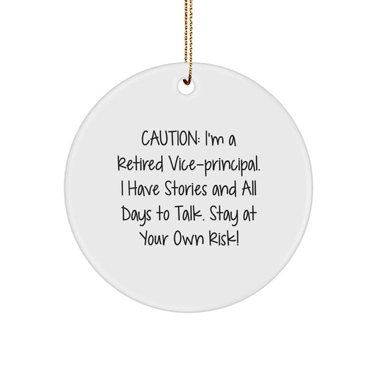 Playful Retired Vice-Principal Holiday Ornament for Friends Novelty Gift - Image 1