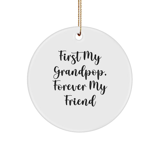 Funny Grandpop Circle Ornaments Gifts from Family for Grandpop - Image 1