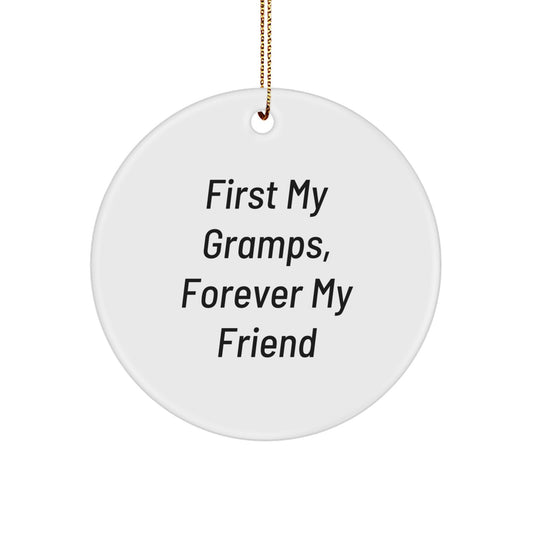 Funny Gramps Circle Ornament, Gifts from Family, for Gramps, Christmas Unique Gifts - Image 1
