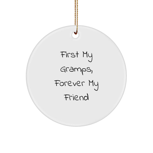 Funny Circle Ornament Gifts from Men to Gramps for Christmas Unique Presents - Image 1