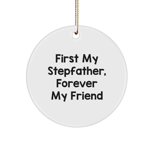 Stepfather Keepsake Christmas Ornament for Him Gift Forever My Friend - Image 1