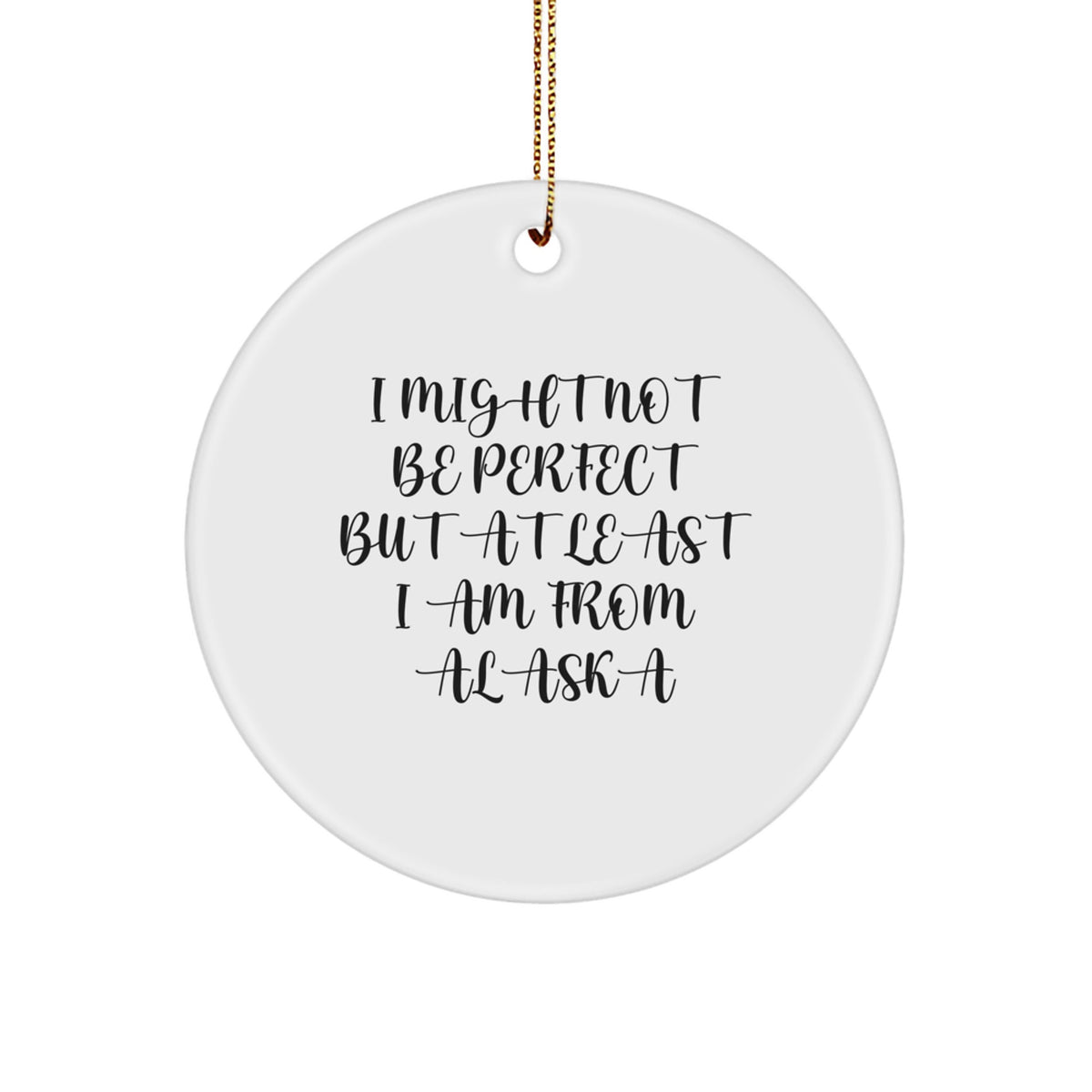 Christmas Unique Gift Alaska Circle Ornament for Her – Holiday Present - Image 1