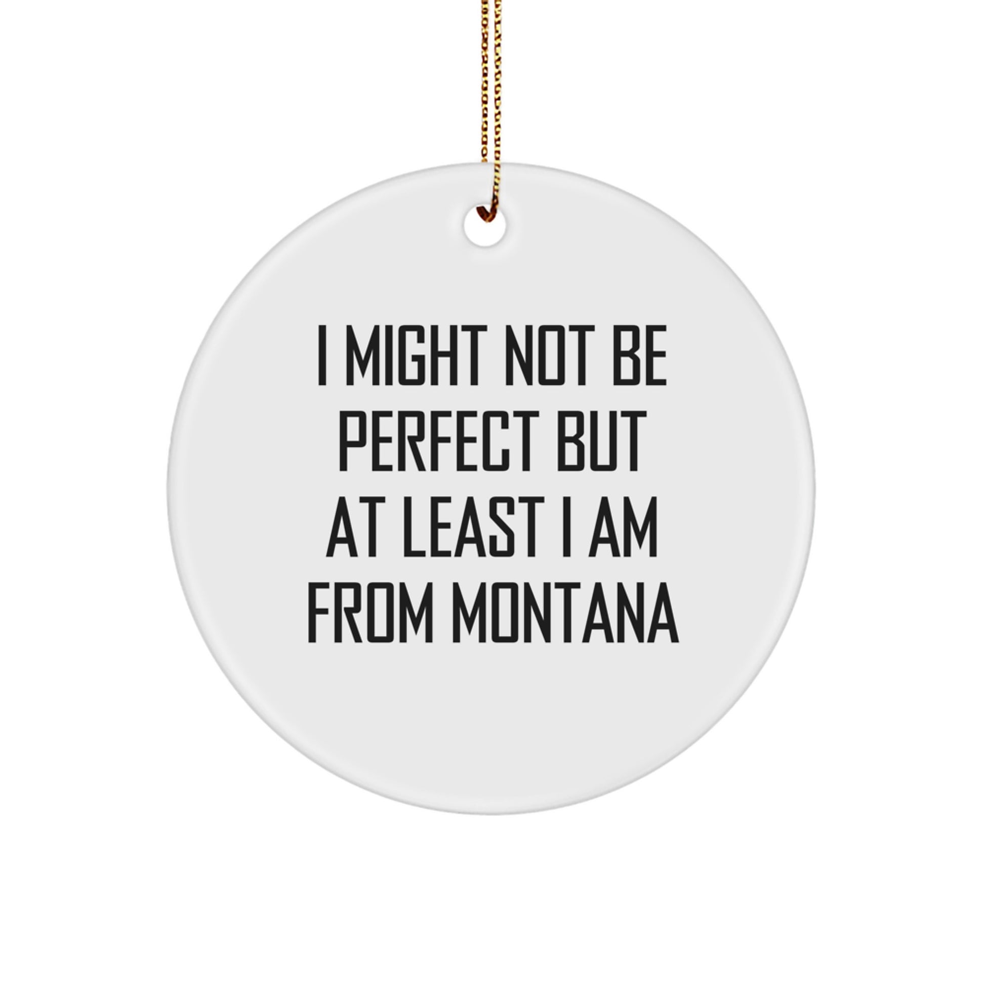Funny Montana Circle Ornament, Gifts from Montana, Perfect Christmas Unique Gifts for Men and Women - Image 1