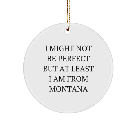 Funny Montana Circle Ornament Gifts from Men to Friends, Montana Unique Gifts for Family Christmas - Image 1