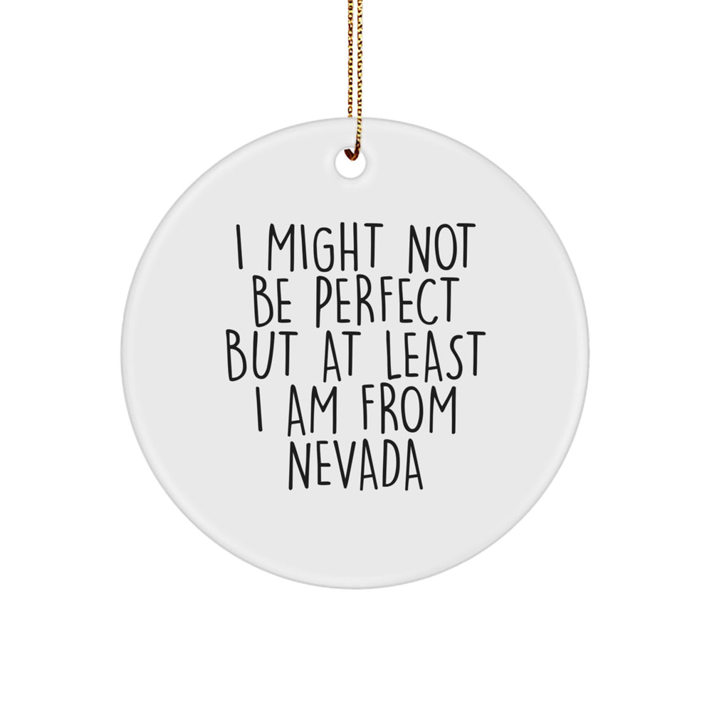 Funny Nevada Gifts from Men to Family, Circle Ornament, Christmas Unique Gifts for Women - Image 1