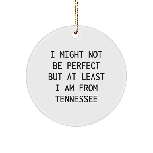 Tennessee Christmas Circle Ornament Gifts from Friends for Family - Image 1
