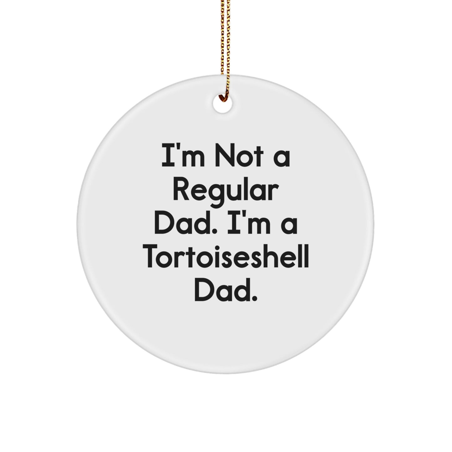 Quirky Tortoiseshell Cat Christmas Ornament Gift for Friends Novelty - Image 1