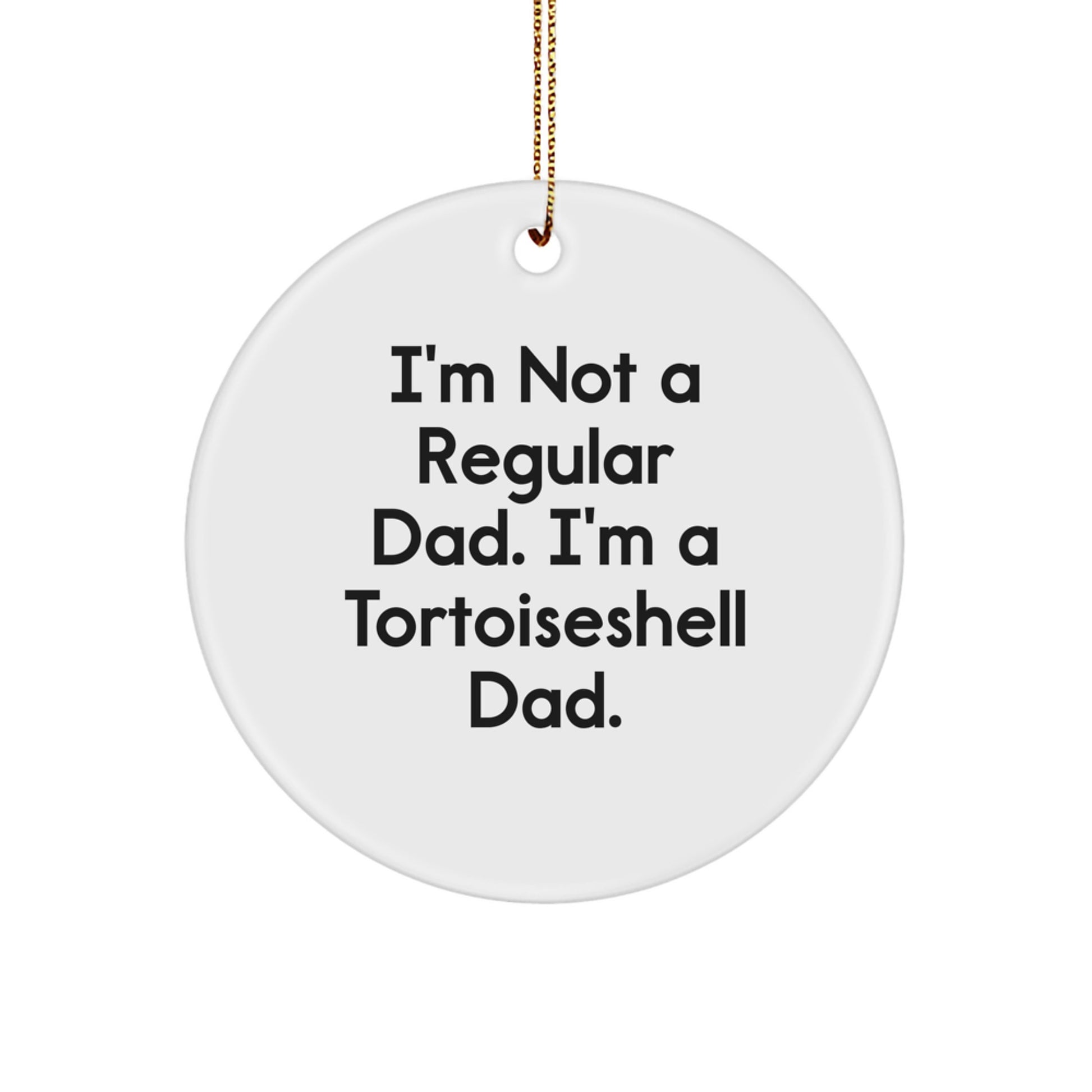 Quirky Tortoiseshell Cat Christmas Ornament Gift for Friends Novelty - Image 1