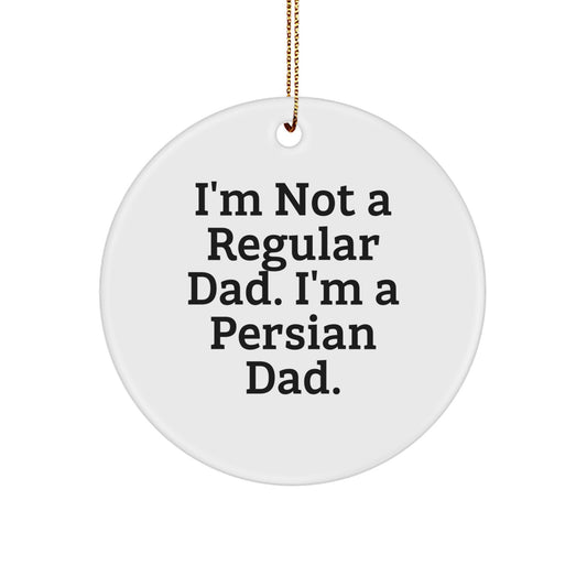 Funny Persian Cat Circle Ornament Gifts from Dad to Persian Cat Lovers Christmas Unique - Image 1
