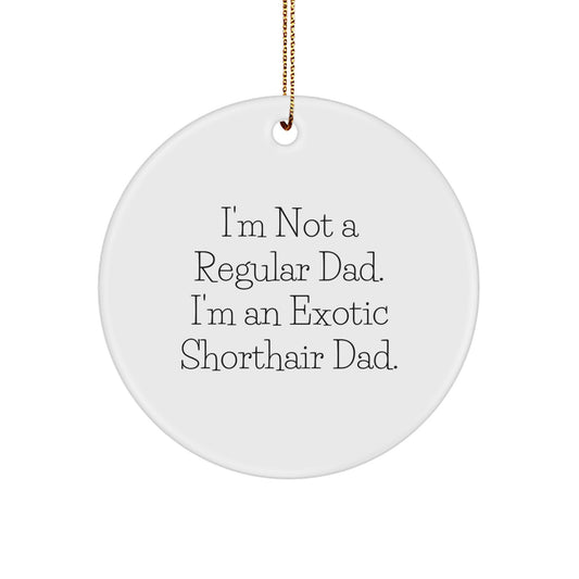 Funny Exotic Shorthair Cat Gifts for Exotic Shorthair Cat Lovers - I'm Not A Regular Dad, I'm An Exotic Shorthair Dad - Christmas Unique Ornaments for Men and Women - Image 1