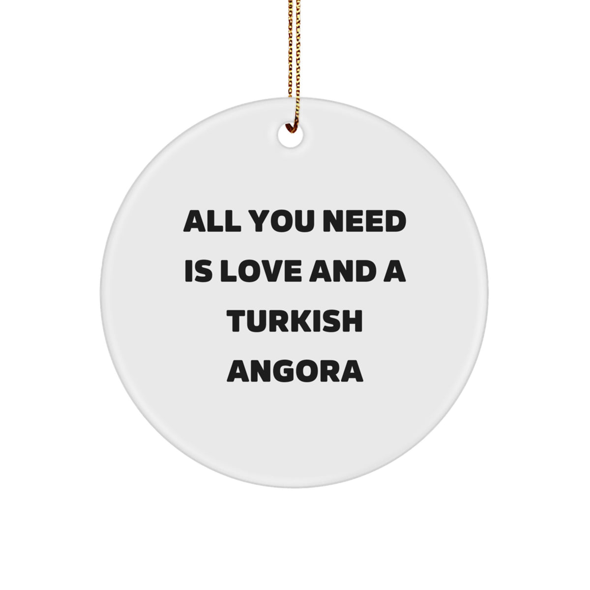 Turkish Angora Cat Keepsake Christmas Ornament for Him Gift - Image 1