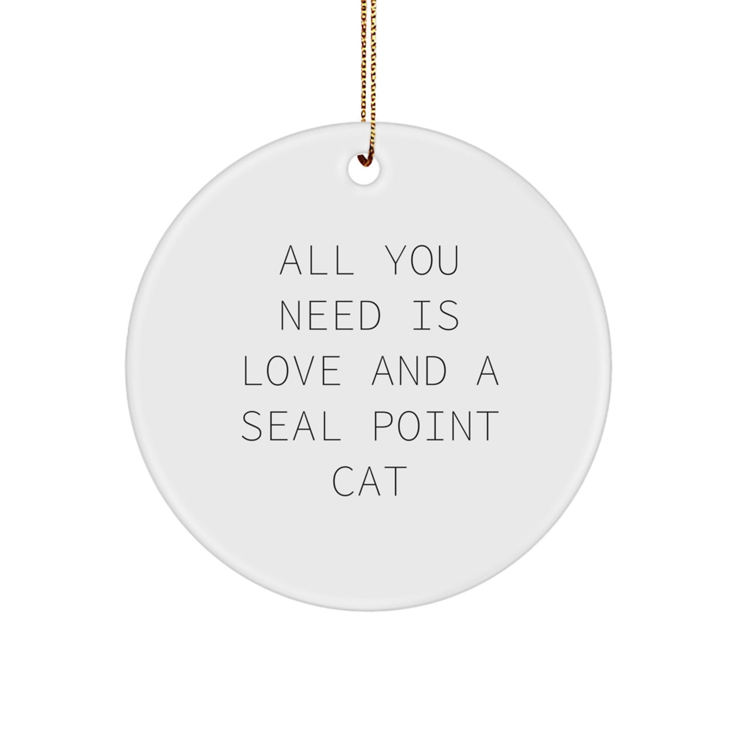 Playful Seal Point Cat Christmas Ornament for Friends Novelty Gift - Image 1