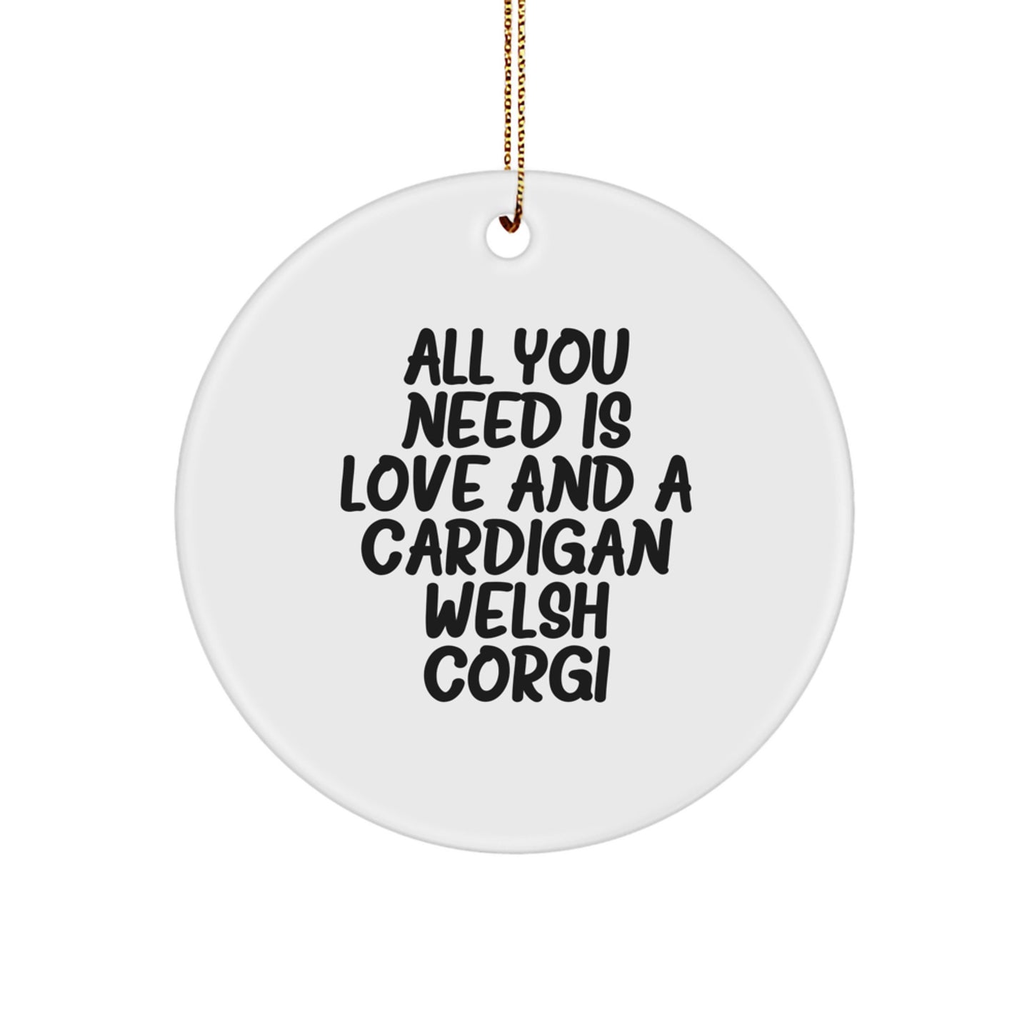 Funny Cardigan Welsh Corgi Dog Gifts for Men Friends Family, Circle Ornament Christmas Unique Gifts from Lover of Cardigan Welsh Corgi Dog - Image 1