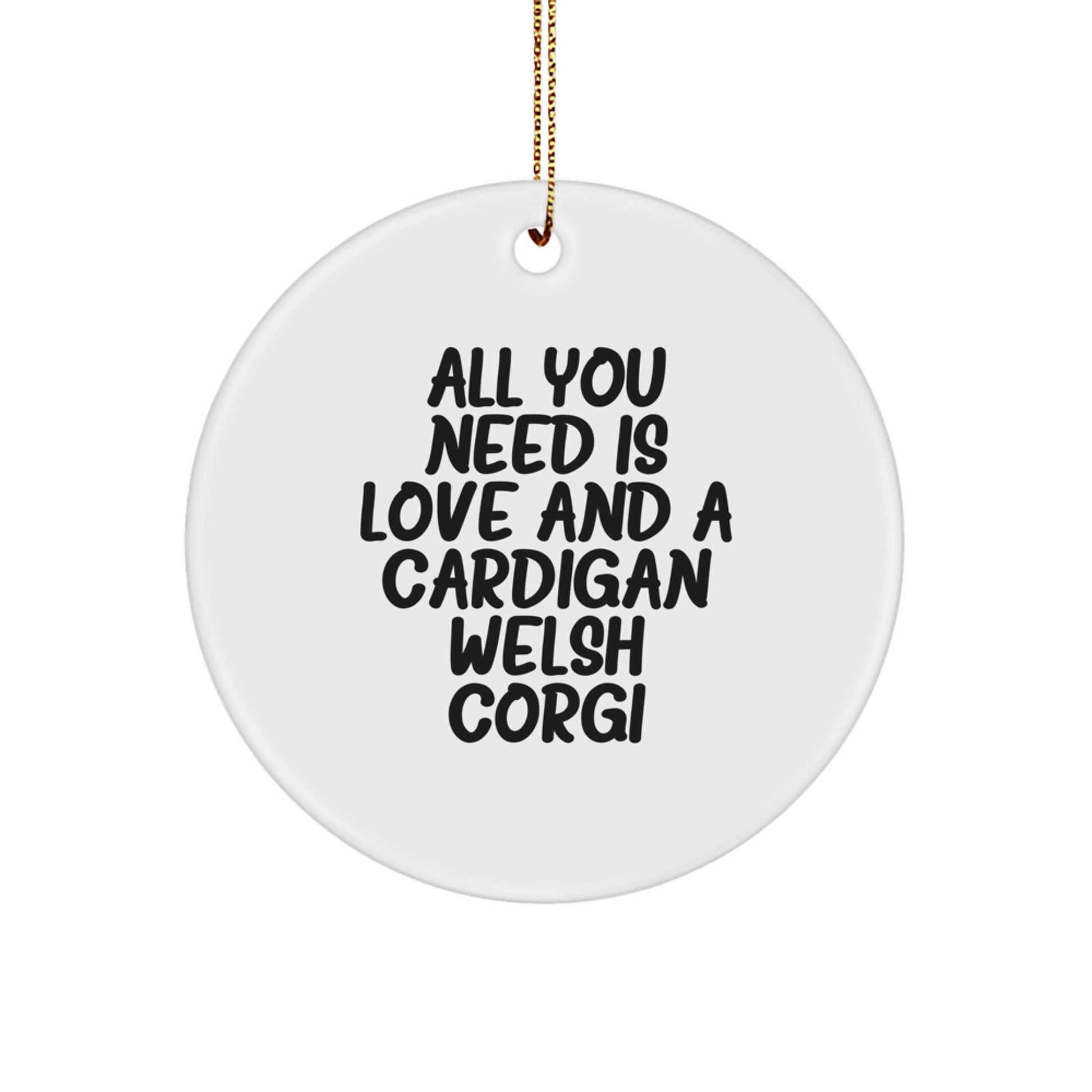 Funny Cardigan Welsh Corgi Dog Gifts for Men Friends Family, Circle Ornament Christmas Unique Gifts from Lover of Cardigan Welsh Corgi Dog - Image 1