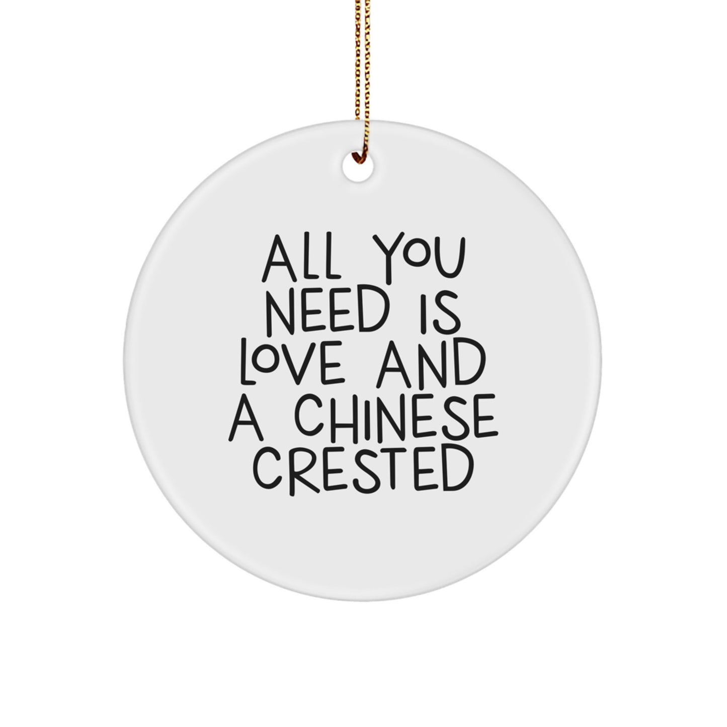 Christmas Unique Gift for Her Chinese Crested Dog Ornament Present Love - Image 1