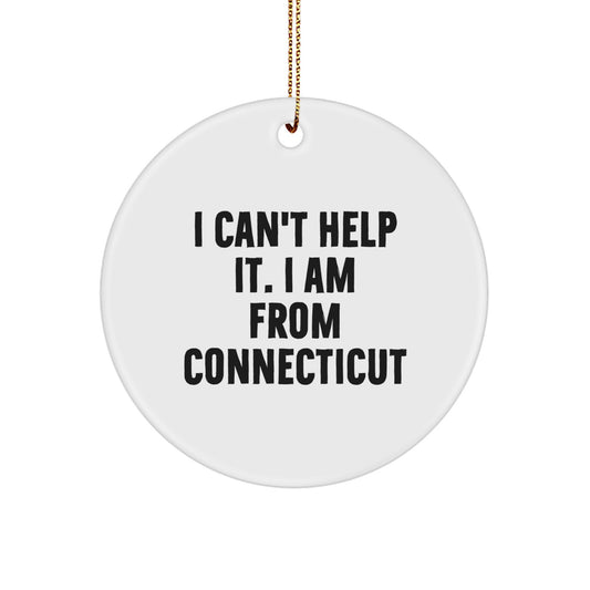 Love Connecticut Gifts from Friends, Family, or Coworkers - Christmas Unique Gifts for Men, Women, or Family - I Can't Help It. I Am From Connecticut - Image 1