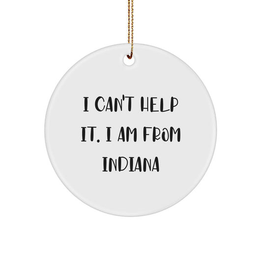 Proud Indiana Gifts from Friends and Family - I 'm From Indiana Christmas Unique Ornament - Image 1