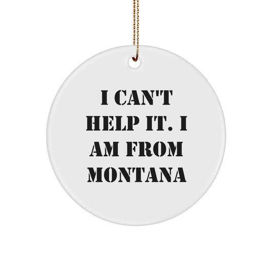 Funny Montana Circle Ornaments Gifts from Friends to Family for Christmas - Image 1