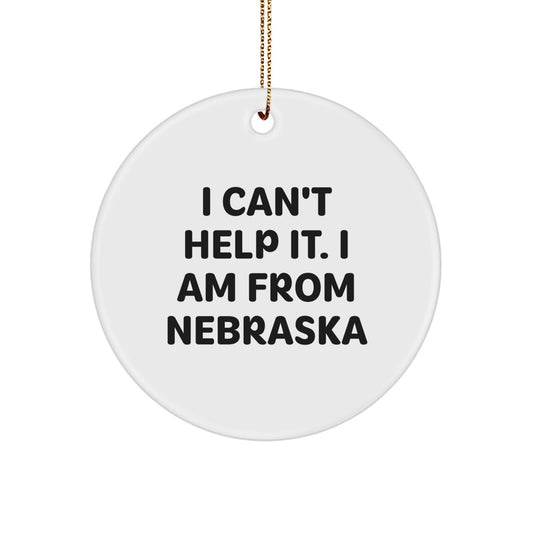 Funny 'I Can't Help It. I Am From Nebraska' Gifts from Friends and Family for Nebraska Men and Women - Image 1