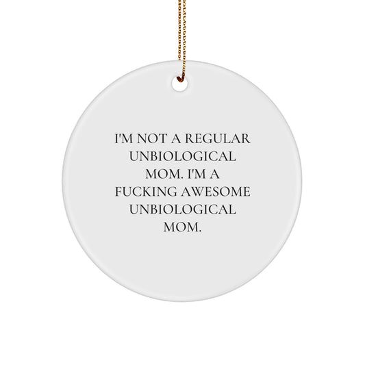Unbiological Mom Keepsake Christmas Ornament for Her Surprise Gift - Image 1