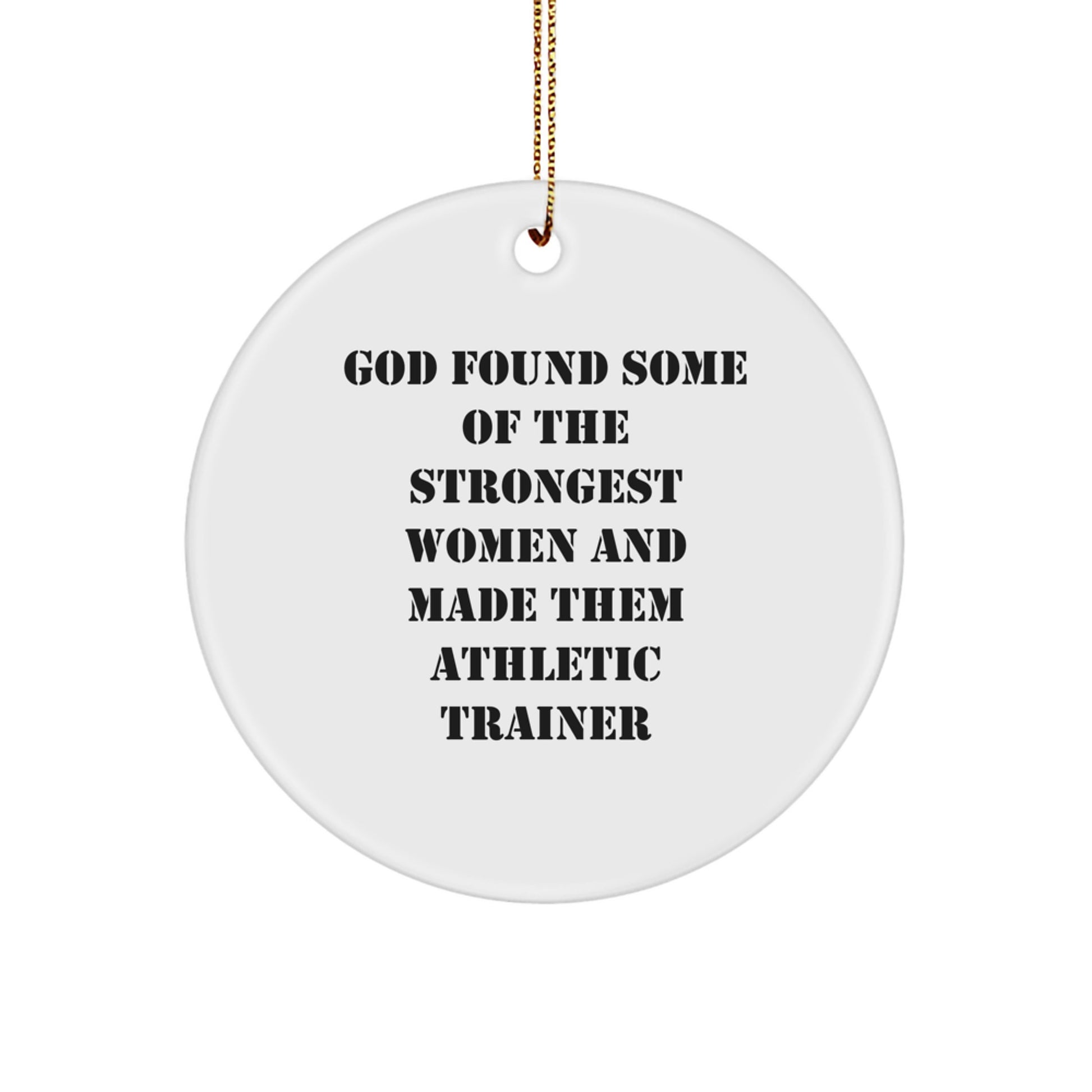 Funny Athletic Trainer Gifts from Men to Women, Unique Circle Ornament, Inspirational Quote for Christmas Unique Gifts - Image 1